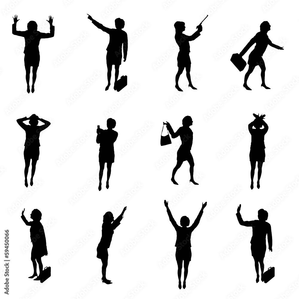 Silhouettes of woman Silhouettes of woman