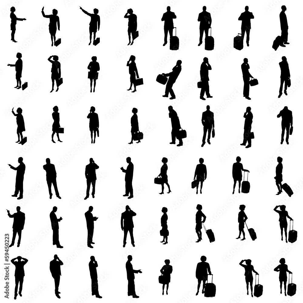 48 Silhouettes of people