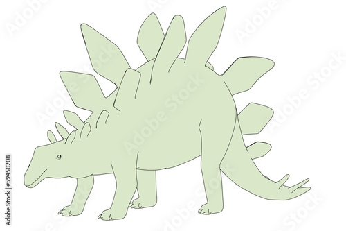 cartoon image of stegosaurus dino