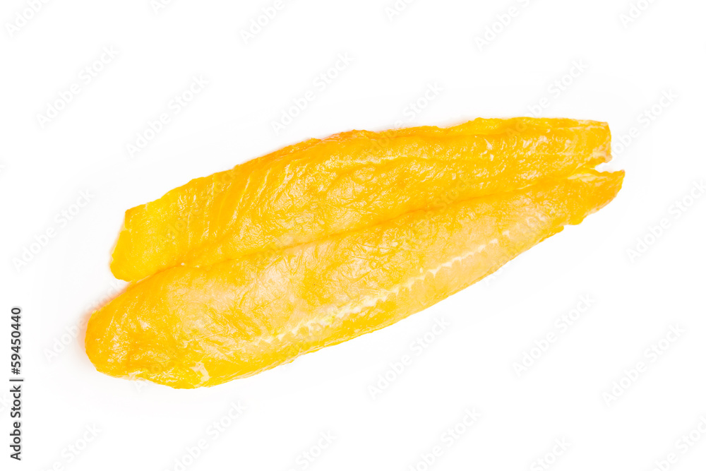 Smoked Vietnamese River Cobbler fish fillet. Smoked Vietnamese River Cobbler fish fillet.