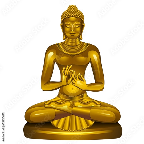 Golden Buddha Siddhartha Gautama - Vector