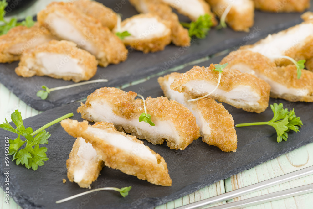 Wasabi Chicken - Battered fried chicken fillets with wasabi mayo