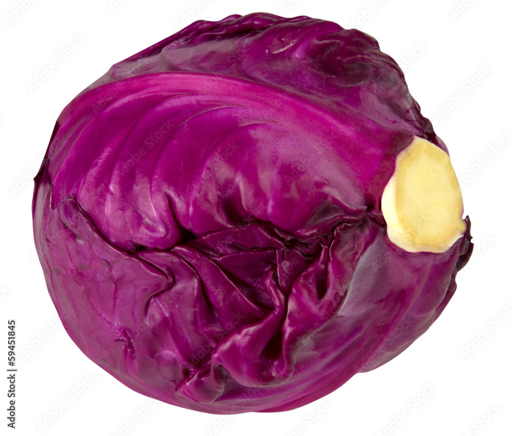 Fototapeta premium Purple cabbage isolated on white background