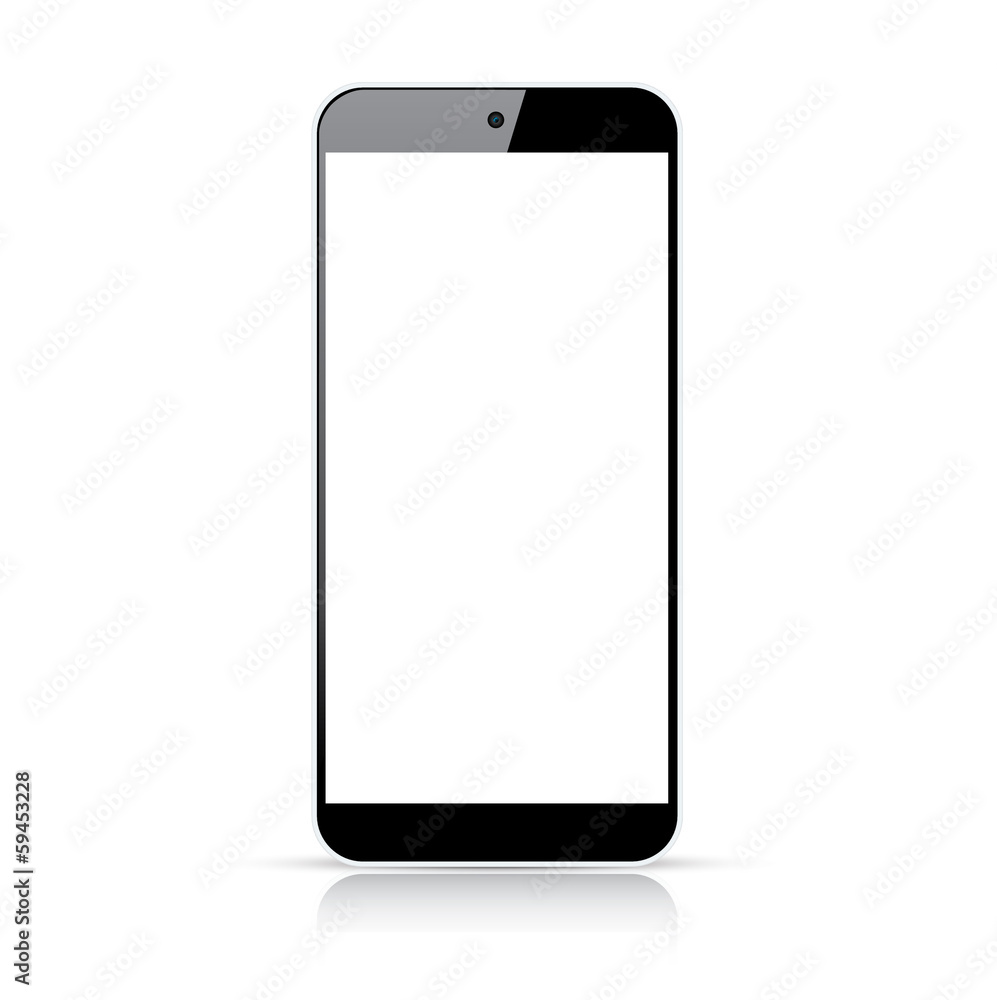 Modern responsive smartphone vector - isolated on white Modern responsive smartphone vector - isolated on white
