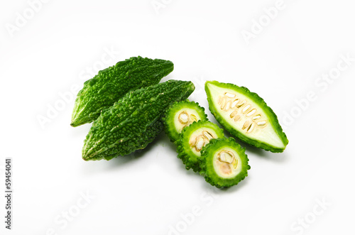 Bitter melon isolated on white background