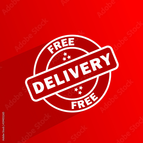 "FREE DELIVERY" Marketing Stamp (express service shipping)