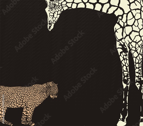 Inverse leopard and giraffe camouflage