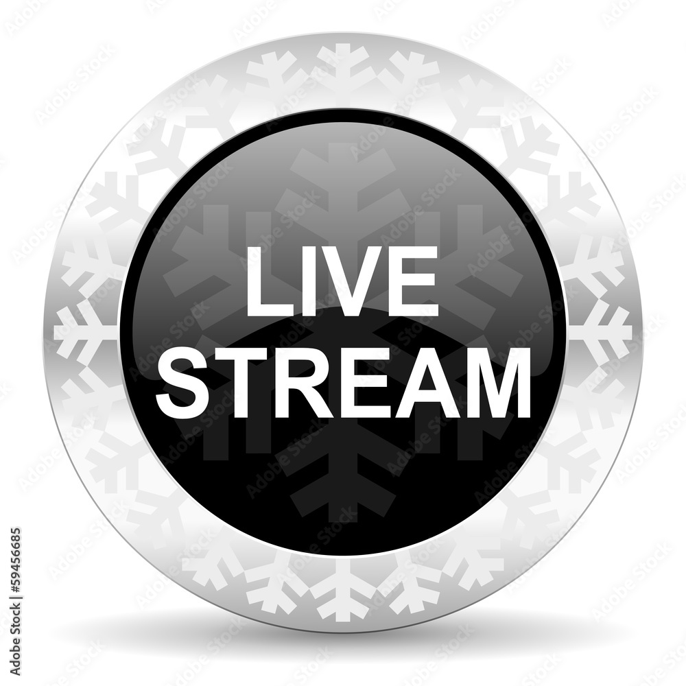 Fototapeta premium live stream christmas icon