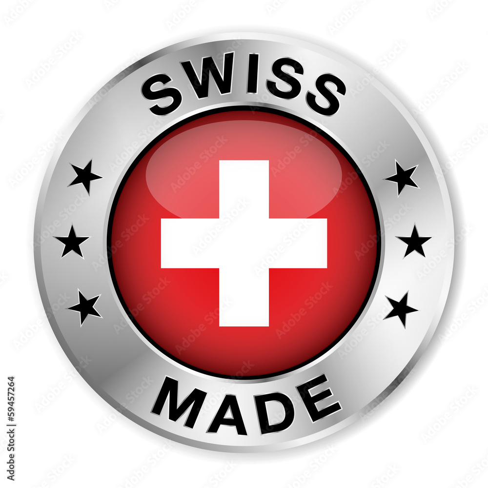 Obraz premium Swiss Made Silver Badge