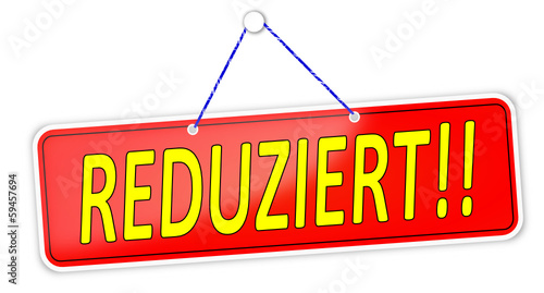 Reduziert Preissenkung Schild #131216-svg03