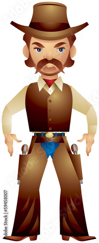Cowboy ready for gunfight
