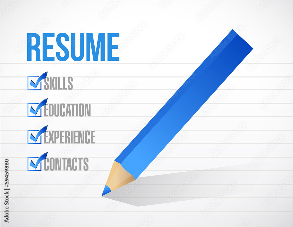 resume check mark list illustration design resume check mark list illustration design