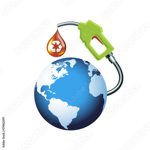green oil and earth