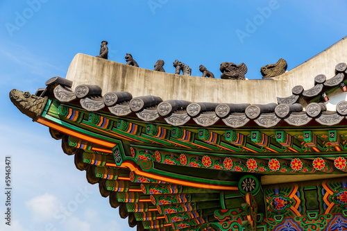 фотографія Traditional korean architecture roof eaves