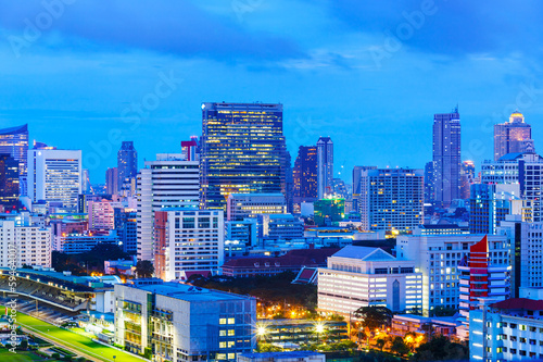 Bangkok city at night © leungchopan