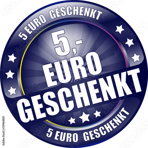 Bügel Button dunkel blau 5 Euro geschenkt