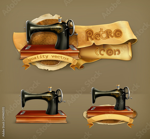 Sewing machine, vector icon