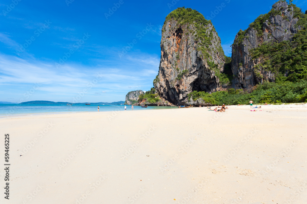 immense plage de Phra Nang, Krabi, Thaïlande immense plage de Phra Nang, Krabi, Thaïlande