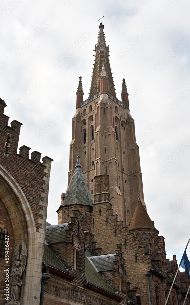 Fototapeta premium bruges church of our lady