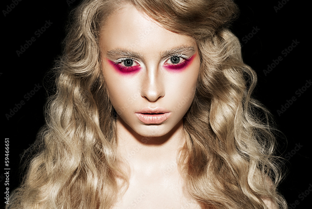 close up model face make up portrait close up model face make up portrait