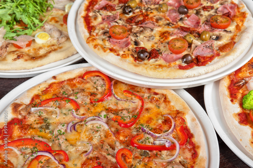 pizza with ham and mushrooms pizza with ham and mushrooms