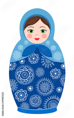 Russian tradition matryoshka dolls in vector photo