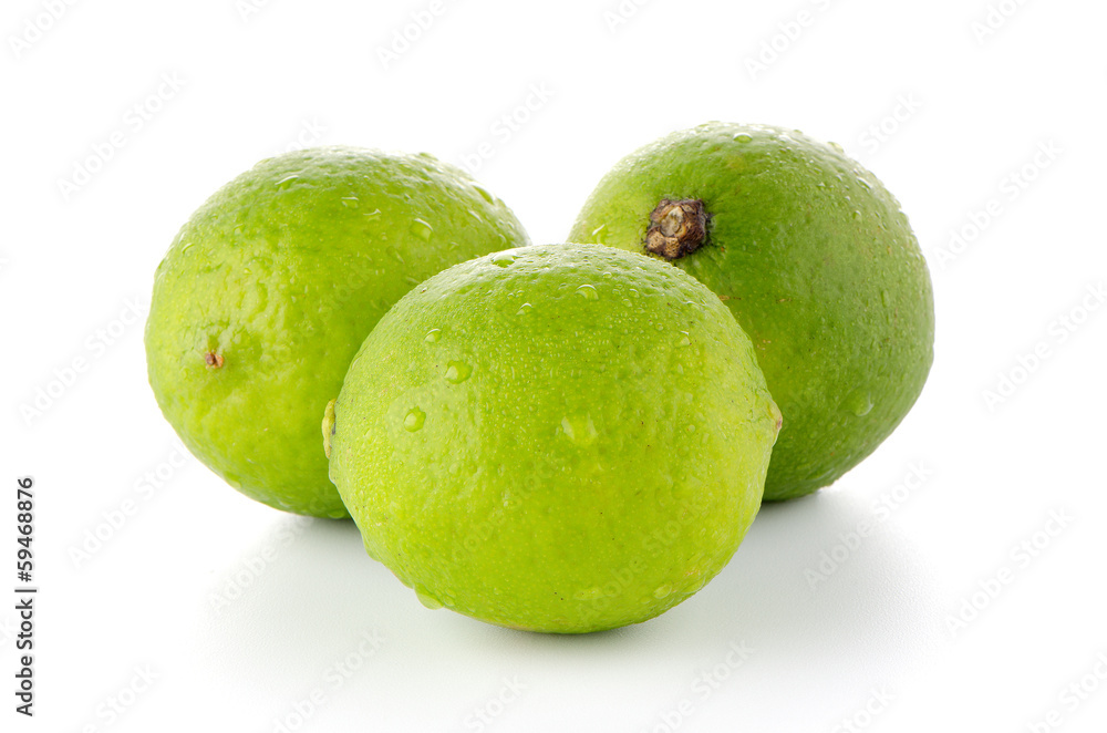 Fresh green limes Fresh green limes