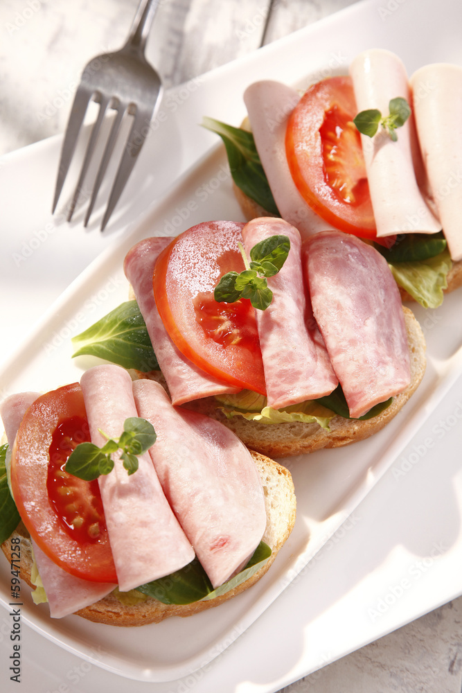 Sandwich with ham Sandwich with ham