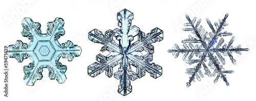 natural crystal snowflake macro photo