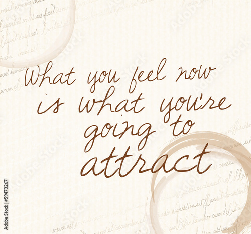 Slika na platnu Positive affirmation of law of attraction