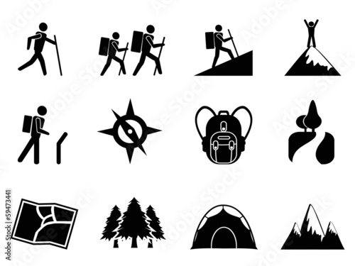 hiking icons