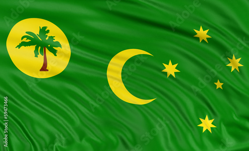 3D Cocos Islands flag © corund