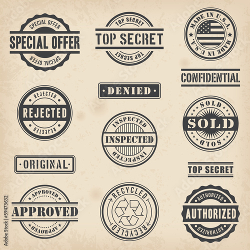 Commercial Stamps Set