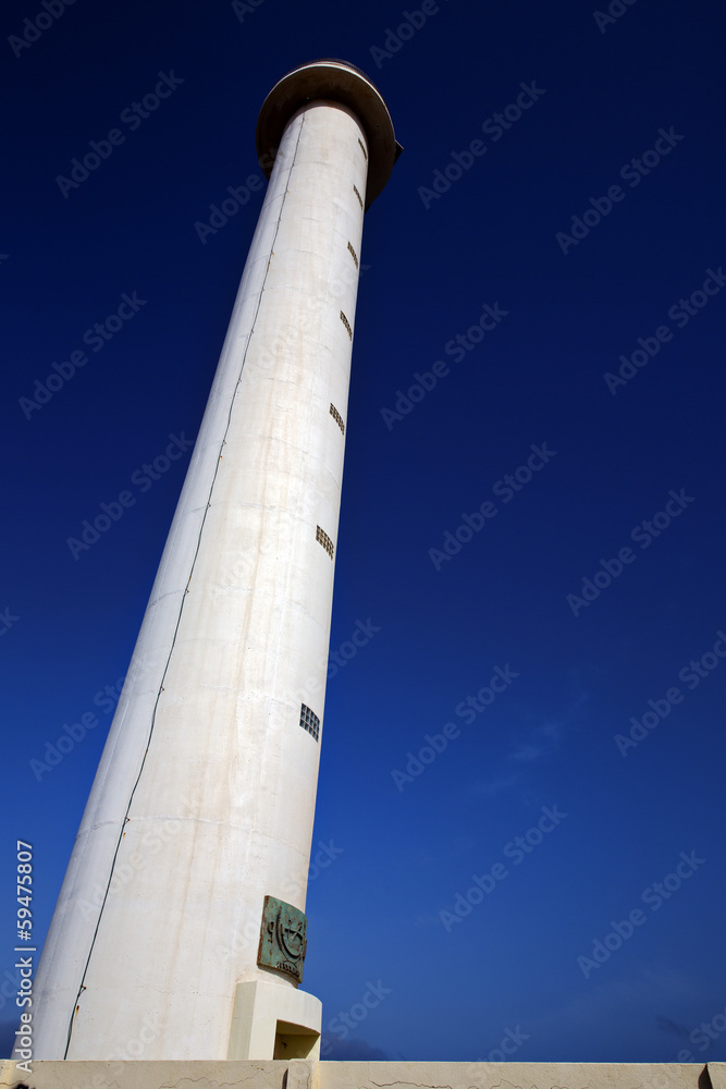 lighthouse and window in the blue sky arrecife teguise lighthouse and window in the blue sky arrecife teguise