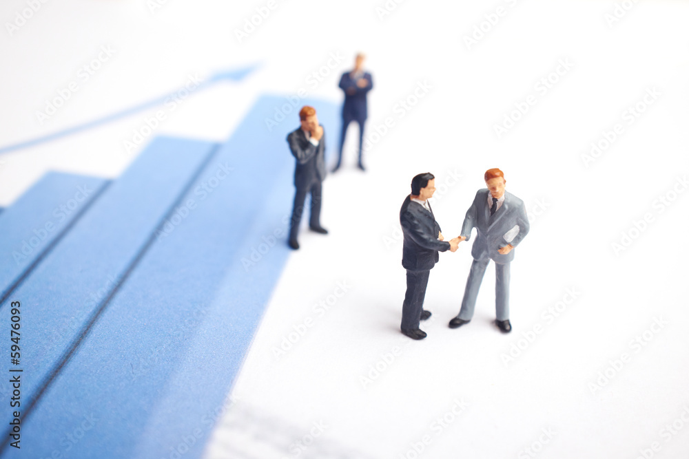 Business meeting. Figures of businessman.
