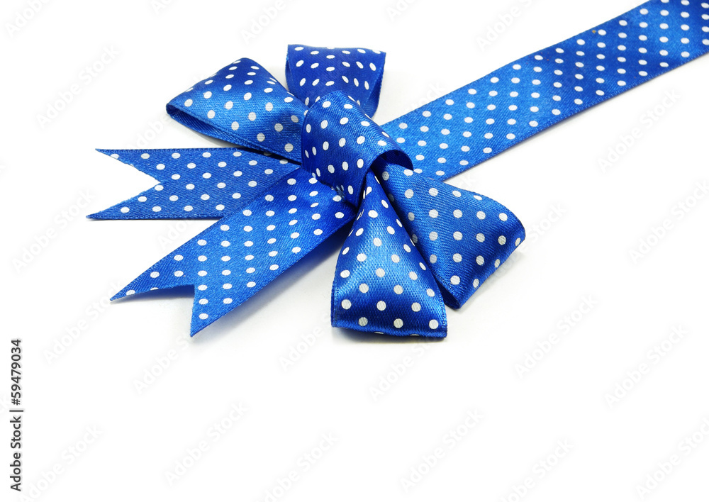 Image of holiday blue bow and ribbon Image of holiday blue bow and ribbon