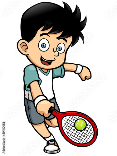 Vector illustration of Tennis Player