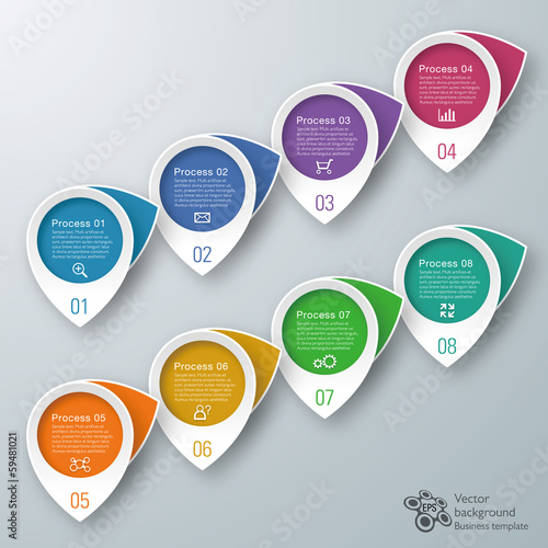 Infographics Vector Background Process Chart