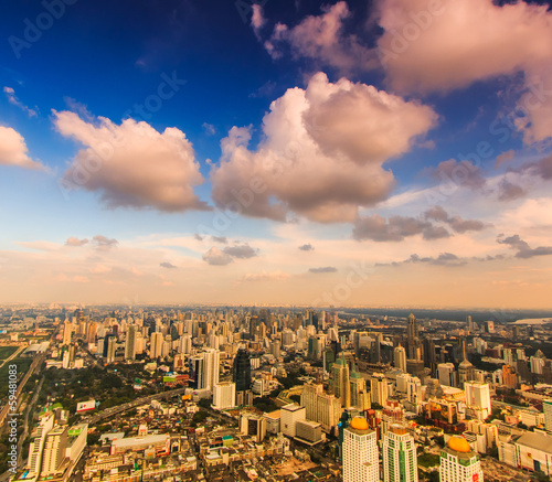 Cityscape in Bangkok of Thailand