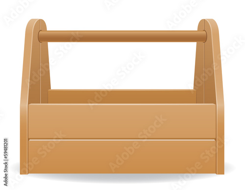wooden tool box vector illustration