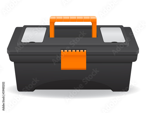plastic tool box vector illustration