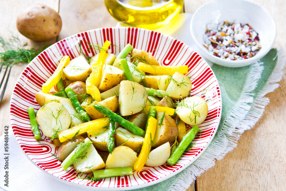 Potato with Herb and Asparagus salad Potato with Herb and Asparagus salad