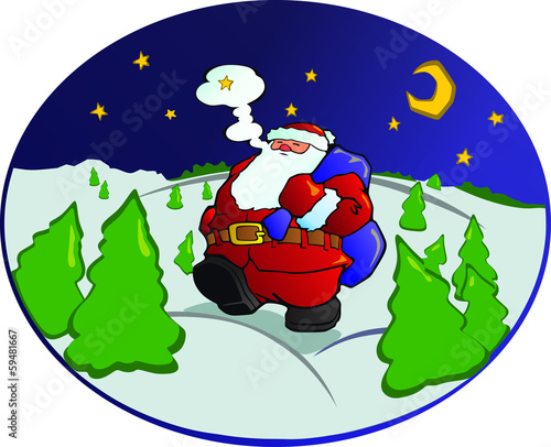 Santa walks