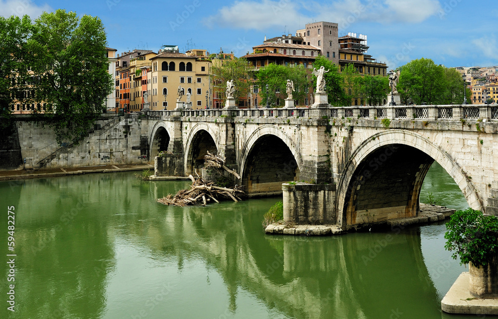St.Angelo Bridge, Rome, Italy