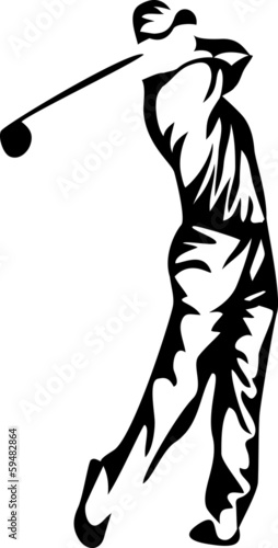 stylized golf player