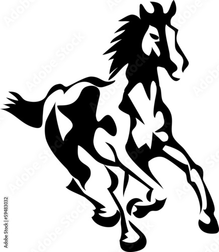 stylized running horse