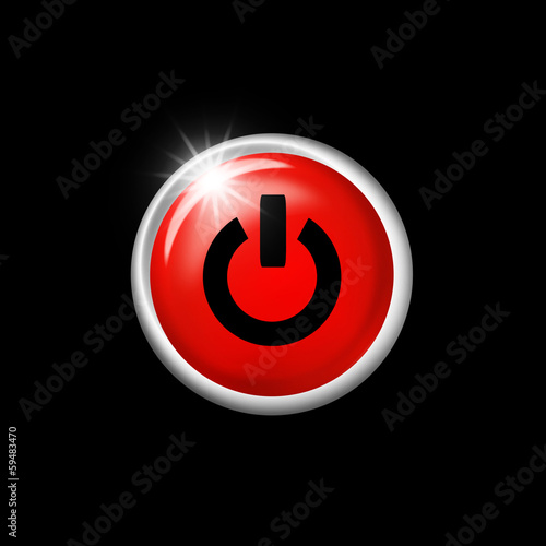 Roter Powerknopf