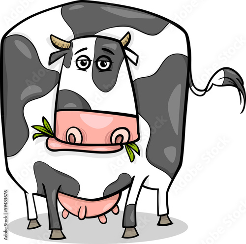 cow farm animal cartoon illustration