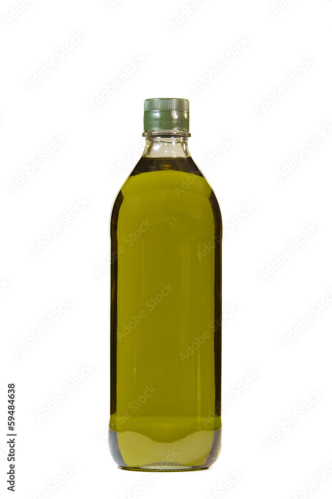 Olive oil bottle isolated over white background Olive oil bottle isolated over white background