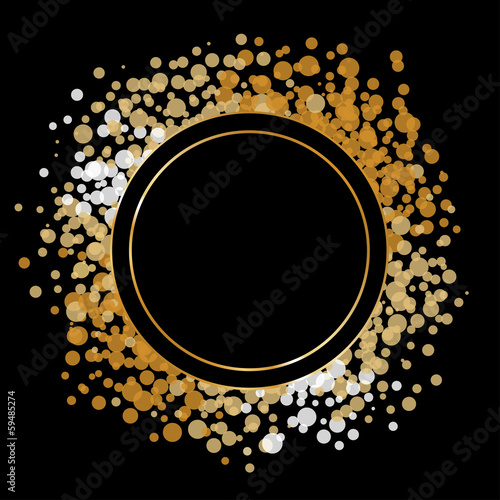 black and gold label background vector